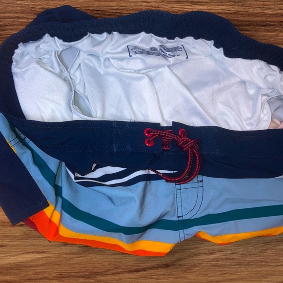 [g] George XL Men’s Swim Shorts Navy Yellow Red Orange White Pockets Drawstring - Picture 9 of 16